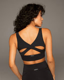 MICHI BRA FUSE LONGLINE BRA - BLACK