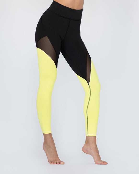 MICHI LEGGING FUSE BLACK/ELECTRIC YELLOW