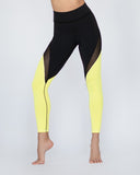 MICHI LEGGING FUSE BLACK/ELECTRIC YELLOW