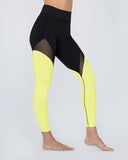 MICHI LEGGING FUSE BLACK/ELECTRIC YELLOW