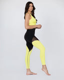 MICHI LEGGING FUSE BLACK/ELECTRIC YELLOW