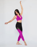 MICHI LEGGING FUSE BLACK/MAGENTA