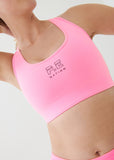 P.E NATION BRA HALF TIME SPORTS BRA - KNOCKOUT PINK