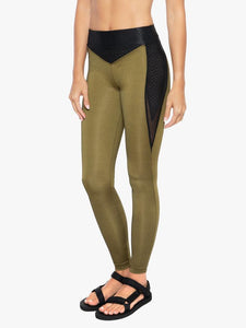 KORAL LEGGING TAINT SHANTUNG - High Rise Amarelo/Black