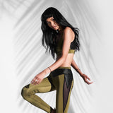 KORAL LEGGING TAINT SHANTUNG - High Rise Amarelo/Black