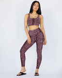 MICHI LEGGING INSTINCT PLANTAE PRINT ROSEWOOD