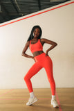 LORNA JANE LEGGING Lotus Eco Ankle Biter Legging - Hot Tomato