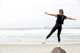 LORNA JANE TOP Crew Neck Active Top (BLACK)