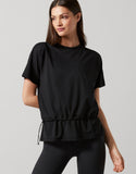 LILYBOD TOP ASTRID DOUBLE HEM - BLACK