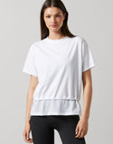 LILYBOD TOP ASTRID DOUBLE HEM - WHITE