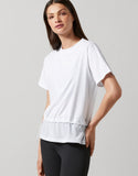 LILYBOD TOP ASTRID DOUBLE HEM - WHITE