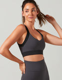LILYBOD BRA HILLARY-XR - OBSIDIAN, SMOKE BLACK & WHITE