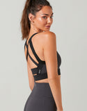LILYBOD BRA HILLARY-XR - OBSIDIAN, SMOKE BLACK & WHITE