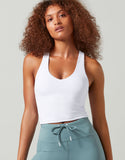 LILYBOD BRA MILLIE - SHELF BRA TANK SIGNATURE WHITE