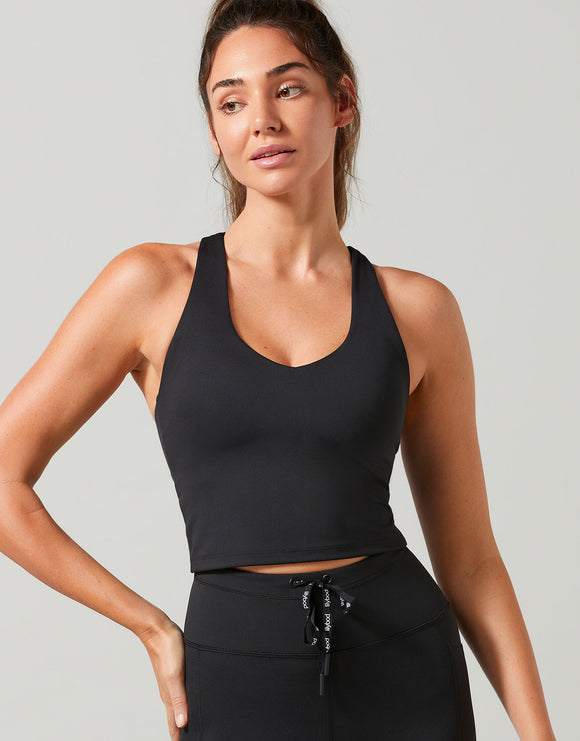 LILYBOD BRA MILLIE - SHELF BRA TANK SMOKE BLACK