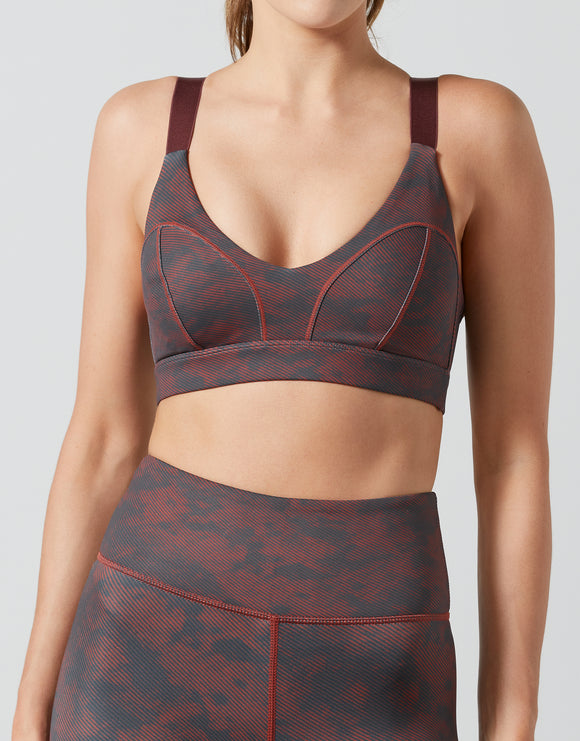 LILYBOD BRA RIVAA - STUCCO PRINT WINE