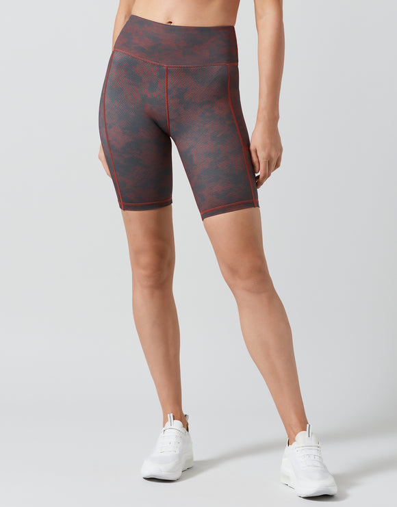 LILYBOD LEGGING TEKITA BIKER SHORTS - WINE