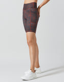 LILYBOD LEGGING TEKITA BIKER SHORTS - WINE