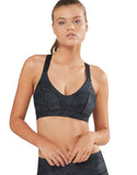 LILYBOD BRA ZINNIA CROP - DARK WASH