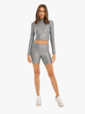 KORAL Luca Infinity Crop Top - Heather Grey