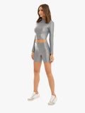 KORAL Luca Infinity Crop Top - Heather Grey