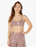 BEYOND YOGA Bra Lost Your Marbles - Dusty Mauve Shiny Gunmetal Marble