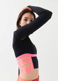 P.E NATION TOP HIGH PRESS LS TOP IN BLACK