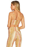 BEACH RIOT BRA GOLDEN SNAKESKIN