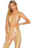 BEACH RIOT BRA GOLDEN SNAKESKIN