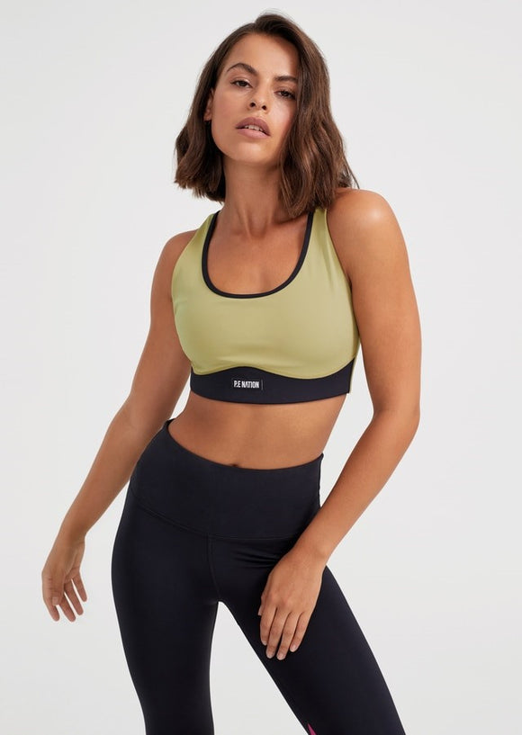 PE NATION BRA Double Team in Olive