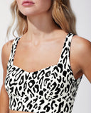 MICHI BRA INSTINCT LEOPARD PRINT LONGLINE IVORY