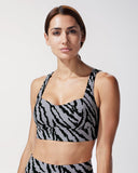 MICHI BRA INSTINCT TIGER PRINT LONGLINE GREY