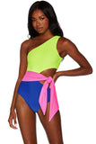 BEACH RIOT SWIMWEAR CARLIE ONE PIECE ELECTRIC BEACH COLORBLOCK