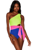 BEACH RIOT SWIMWEAR CARLIE ONE PIECE ELECTRIC BEACH COLORBLOCK