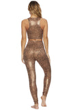 BEACH RIOT LEGGING TWIST SHINE ROSE GOLD SNAKESKIN