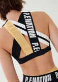 P.E NATION BRA BACKSWING SPORTS BRA IN BLACK