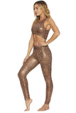 BEACH RIOT LEGGING TWIST SHINE ROSE GOLD SNAKESKIN