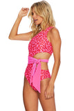 BEACH RIOT SWIMWEAR RAE ONE PIECE LOVE LEOPARD
