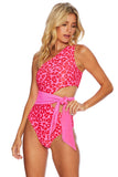 BEACH RIOT SWIMWEAR RAE ONE PIECE LOVE LEOPARD
