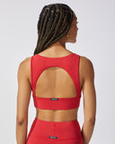 MICHI BRA REBEL LONGLINE FIRED RED