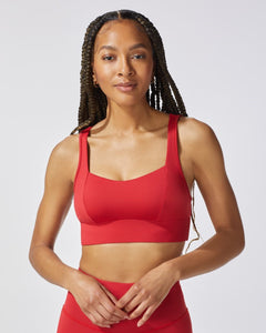MICHI BRA REBEL LONGLINE FIRED RED