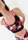 P.E NATION BRA FLUID SPORTS BRA IN PRINT
