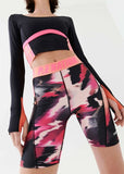 P.E NATION BIKER SHORT FLUID IN PRINT
