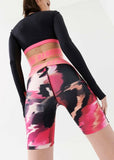 P.E NATION BIKER SHORT FLUID IN PRINT