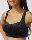 MICHI BRA MERCURY VELVET LONGLINE BLACK