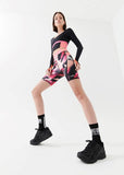 P.E NATION BIKER SHORT FLUID IN PRINT