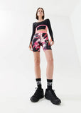 P.E NATION BIKER SHORT FLUID IN PRINT