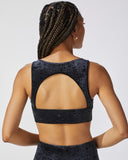 MICHI BRA MERCURY VELVET LONGLINE BLACK