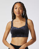 MICHI BRA MERCURY VELVET LONGLINE BLACK