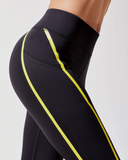 MICHI LEGGING LINEAR BLACK / ACID YELLOW